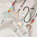 Teacher Lanyards for ID Badges and Keys Keychain Cute Silicone Beaded Lanyard for Doctor Employees Students Women.