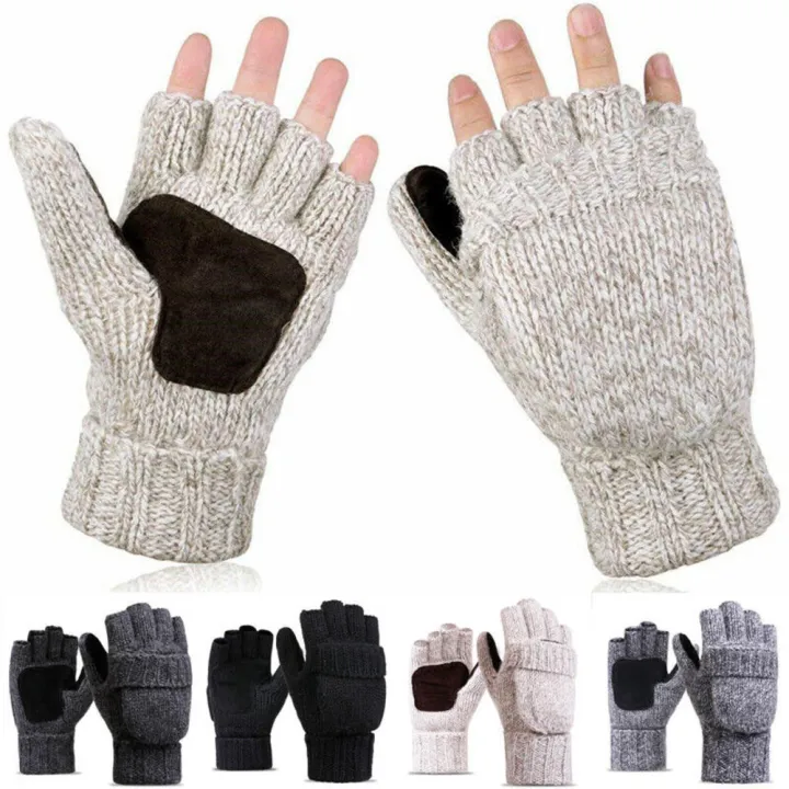 Knit%20Gloves%20Comfortable%20Warm%20Winter%20Flip%20Top%20Gloves%20Woolen%20Men%20Fingerless%20Gloves%20for%20Outdoor%20Activities%20Cold%20Weather%20Skiing%20-%20Image%202