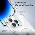 ESR for iPhone 14 Pro Max Case, Compatible with MagSafe, Shockproof Grade Protection, Air-Guard Corners, Magnetic Phone Case for iPhone 14 Pro Max, Air Armor (HaloLock), Clear.