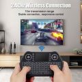 Laptop Tv Box Projector & Wireless Keyboard Backlit 2.4Ghz Mini English Touchpad Keyboard Air Mouse Remote Control.