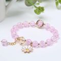 New Korean trend fashion women's small daisy crystal bracelet. 