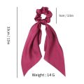 【NEW】 Fashion Korean Solid Color Scrunchies Long Hair Rope Hair Ties For Women Ponytail Scarf Sweet Elastic Hair Band Hair Accessories.