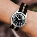 RDUNAE RA03 G10 34.5mm Retro Military Watch 316L Stainless Steel K1 Mineral Glass Luminous Sports Quartz Men Pilot Watch Men. 
