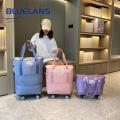 Travel Bag with Detachable Wheels Large Capacity Waterproof Duffel Bag with Detachable Wheels for Gym Travel Overnight Storage Bag.