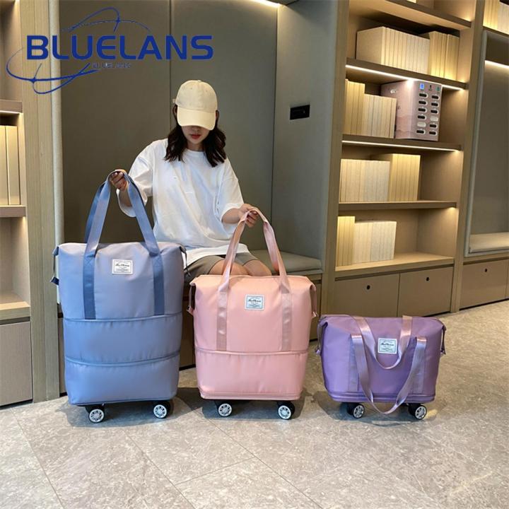 Travel Bag with Detachable Wheels Large Capacity Waterproof Duffel Bag with Detachable Wheels for Gym Travel Overnight Storage Bag