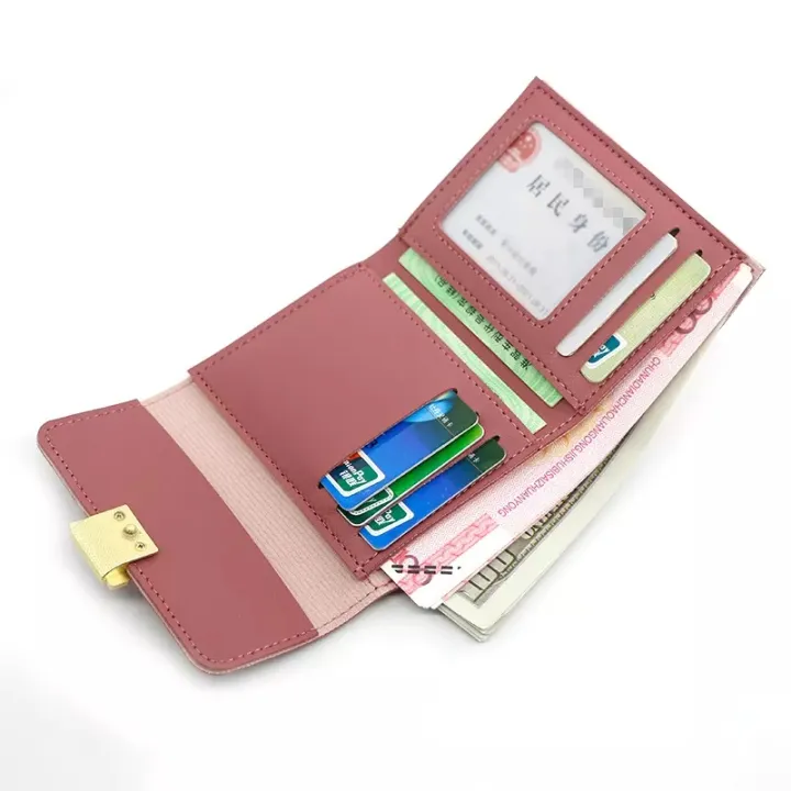 Ladies%20clutch%20purse%20Mini%20Wallet%20For%20Women%20Card%20Holder%20Short%20PU%20Leather%20Bags%20Short%20Small%20Coin%20Keeper%20for%20Girls%20-%20Image%202