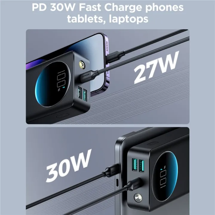 Joyroom%20JR-PBF03%2030000mAh%20Portable%20Power%20Bank%20Digital%20Display%20PD%2030W%20Fast%20Charging%20Charger%20With%20Flashlight%20-%20Image%202