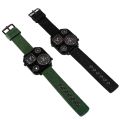 SHIWEIBAO Watch Men's Multi Time Zone Personalized dial Sports denim strap quartz watch. 