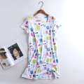 Knitted cute women's short sleeved pamas, summer style, oversized and fat added home pamas. 