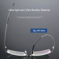 UVLAIK Flexible Alloy Titanium Glasses Frames Men Business Rimless Optical Frame Eye glasses Women Myopia Prescription Spectacle.