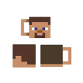 230ml 3D Capacity T Coolie Fear Block Grassland Pink Pig and Horse Minecraft Alex Novelty Coffee Mug Toy. 