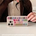 Creative Cute Love Cartoon Flower Candy Color Keyboard Case Compatible for IPhone 15 11 16 12 14 13 Pro Max 11 16 15 12 14 13 Pro 3D Keyboard Stress Relief Entertainment Soft Case.