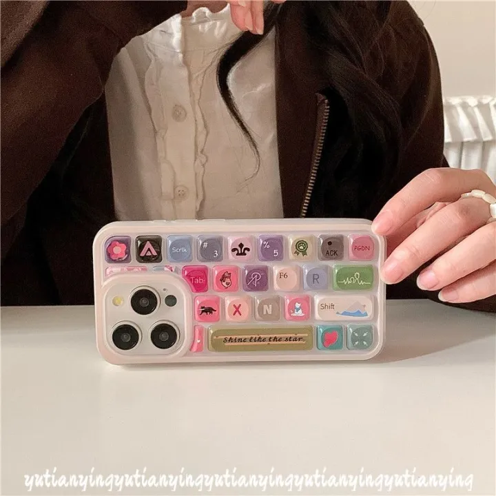 Creative%20Cute%20Love%20Cartoon%20Flower%20Candy%20Color%20Keyboard%20Case%20Compatible%20for%20IPhone%2015%2011%2016%2012%2014%2013%20Pro%20Max%2011%2016%2015%2012%2014%2013%20Pro%203D%20Keyboard%20Stress%20Relief%20Entertainment%20Soft%20Case%20-%20Image%203