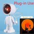 LED Astronaut Sunset Light Rainbow Projection Night Light USB Charging Touch Control for Bedroom and Game Room Decoration.