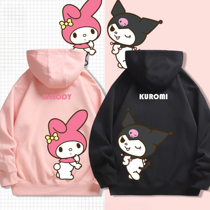 Sanrio periphery Cute Kuromi Hoodies for Women Cartoon Sweatshirt for Womens and Mens in Spring and Autumn Couple's Clothing