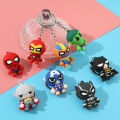 Cute Marvel Superhero The Avengers Keychains Creative Pendant Key Holder Fashion Accessories.