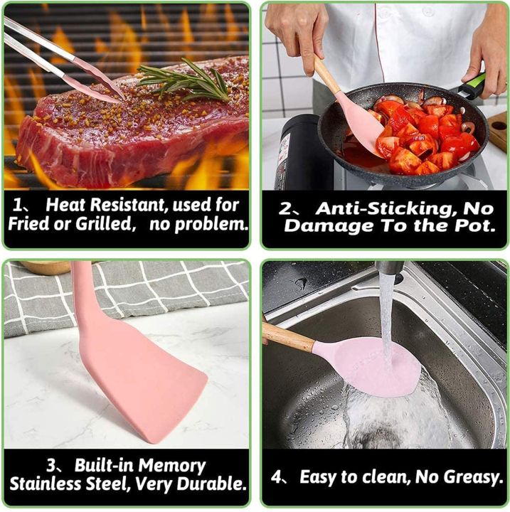 12Pcs%20Silicone%20Cooking%20Utensils%20Set%20%7C%20Non-Stick%20Spatula%20Set%20%7C%20Silicon%20Wooden%20Handle%20Cooking%20Tools%20Set%20%7C%20Silicon%20Spoon%20Kitchen%20Utensil%20Set%20-%20Image%203