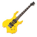 Electric Guitar 24 Fret Yellow Flame Shaped Electric Guitar Beginner Kit Wit CHW. 