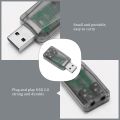 USB to 3.5mm Mic Jack Stereo Headset 3D Sound Card Audio Adapter PC. 