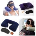 3 in 1 Travel Pillow Set Neck Pillow, Sleeping Eye Mask and Ear Plug. 