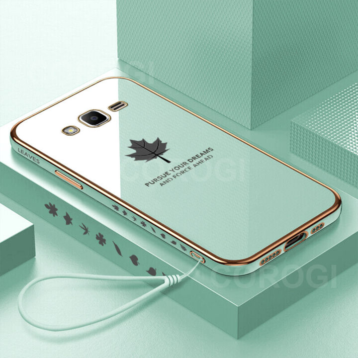 COROGI%20for%20Samsung%20Galaxy%20Grand%20Prime%20Plus%20Back%20Cover%20with%20Lanyard%20Luxury%206D%20Plating%20Maple%20Leaf%20Side%20Pattern%20Soft%20Silicone%20Square%20Mobile%20Phone%20Case%20-%20Image%202