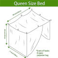 Mosquito Net Bedroom Luxurious Four-Door Fit King and Queen Double Beds Netting Elegant Green Netting Bedroom Decor Canopy.