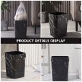 Can Trash Waste Bin Garbage Bathroom Container Basket Black Kitchen Decor Rubbish Square Wastebasket Paper Office Holderfor.