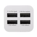 4 USB Home Wall Power Charger Adapter For iphone Samsung ipod S3 S4 Purple. 