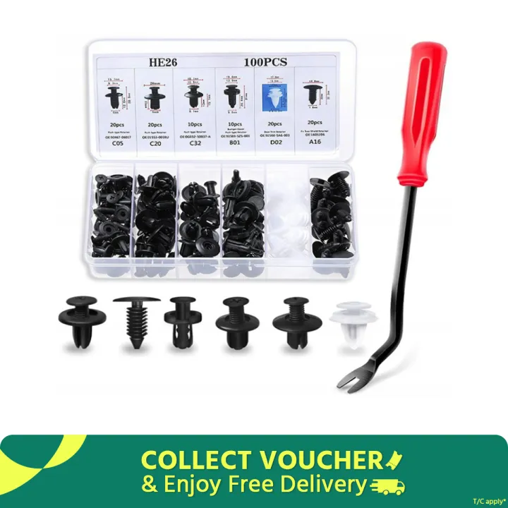 100Pcs%20Auto%20Fastener%20Mixed%20Clip%20Car%20Body%20Push%20Retainer%20Pin%20Rivet%20Bumper%20Door%20Trim%20Panel%20Retainer%20Fastener%20Kit%20with%206%20Inch%20Screwdriver%20Car%20Accessories%20-%20Image%202