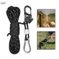 4mm Tent Guy Rope with Pulley with Self Locking Adjuster for Backpacking. 