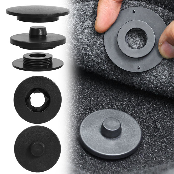 4PCS/Set Universal Car Pad Double Layer Fixing Clip Detachable Black Foot Cushion Fixed Buckle Fastener Auto Interior Accessories