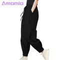 Amamia Summer Harem Pants Pockets Stretchy Waist Lady Harem Pants.