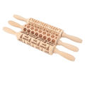 এমবসড রোলিং পিন, বেকিংয়ের জন্য 3Pcs খোদাই করা রোলিং পিন বিয়ারিং ডিজাইন. 