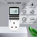 UK Plug Digital Plug Socket, Electrical Programmable Timer Switch. 