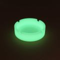 Luminous Silicone Ashtray Heat Resistant Anti-fall Round Design Ash tray Cigarette accessories. 