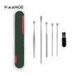 MAANGE 6PCS Ear Cleaner Ear pick Set Ear Wax Remover Ear Curette Spiral Ear Spoon Ear Cleaning Tools. 
