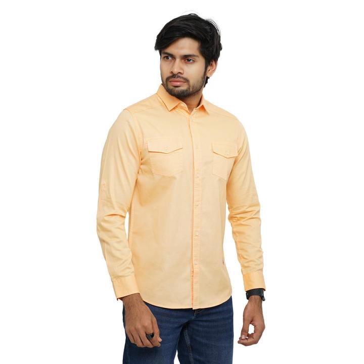 Sepia Solid Casual Shirt