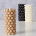 Bubbles Pillar Candle M Height ± 14 cm or 5.511 inch.