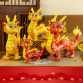 Qiunery Chinese New Year Dragon Plush Doll Cartoon Soft Stuffed Animal Plushies Chinese Dragon Figurine Doll Spring Festival Party Favor For Boys Girls Birthday New Year Gifts.