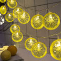2M 10 LED Lemon Slice Decorative Light String / Net Red Light / Ins Style Room Decoration Wedding Party Home Decoration LED String. 