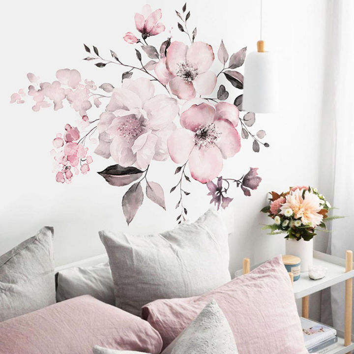 【Popular choice】 Colorful Flower Wall Sticker Removable Living Decal Decoration