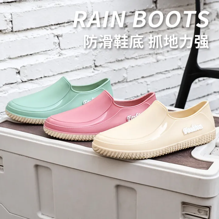 Gongli%20Spring%20and%20Autumn%20low-top%20pullover%20women's%20rain%20boots,%20solid%20color%20fashion%20waterproof%20shoes,%20non-slip%20women's%20shoes,%20plastic%20pumps,%20water%20shoes%20-%20Image%203