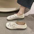 Summer New Sandals Mori Girl Artistic Closed Toe White Shoes Vintage Soft Sole Thin Shoes Women's Breathable Shoes Mesh Fisherman Shoes.