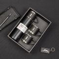 500ml Stainless Steel Vacuum Flask with 3 Cup Set, Leak Proof, Portable, Long Lasting Insulation.