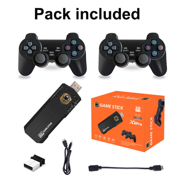 X8%20Pro%20Retro%20Video%20Game%20Console%2064G%2030000+%20Games%20Emuelec%204.5%20Wireless%20Gamepad%2040+%20Emulator%20Game%20Stick%204K%20for%20N64/PSP/SNES%20-%20Image%206