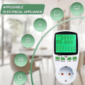 1 PCS Plug Electricity Usage Monitor Energy Monitor with LCD Display for Solar System/PV System EU Plug. 