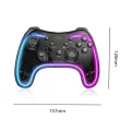 Wireless Transparent RGB Video Gamepads Game Controller Joystick STK-7039RG Compatible For Switch Pro Windows 7/8/10 And PC Steam. 