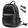 New men's leather backpack, casual student school bag, top layer cowhide computer bag, travel Korean style fashion bag. 