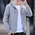 Summer Sun Protection Clothing Men's Ice Silk Ultra-Thin Breathable Jacket Coat Uv Protection Outdoor Sports Fishing Wind Shield. 