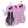 3Pcs Wig Storage Bags with Hanger Wig Bag with Hook Storage Breathable and Easy Carry Home Hair Salon Travel Use Hourglass Shaped Wig Storage Bag Pink. 